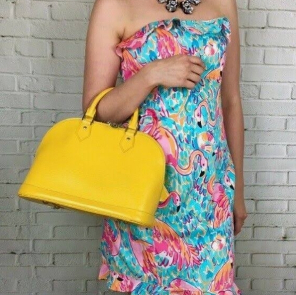 Lilly Pulitzer 100% Cotton Strapless Dress, Womens Size 4 - Picture 9 of 9